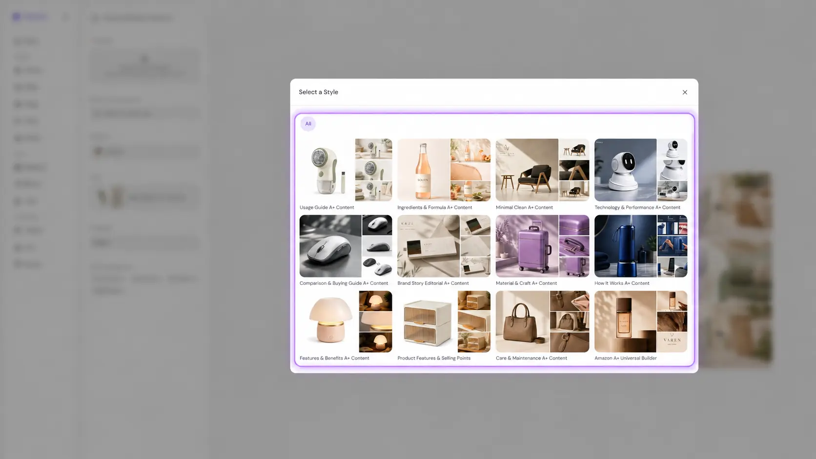 browse more amazon a+ content templates